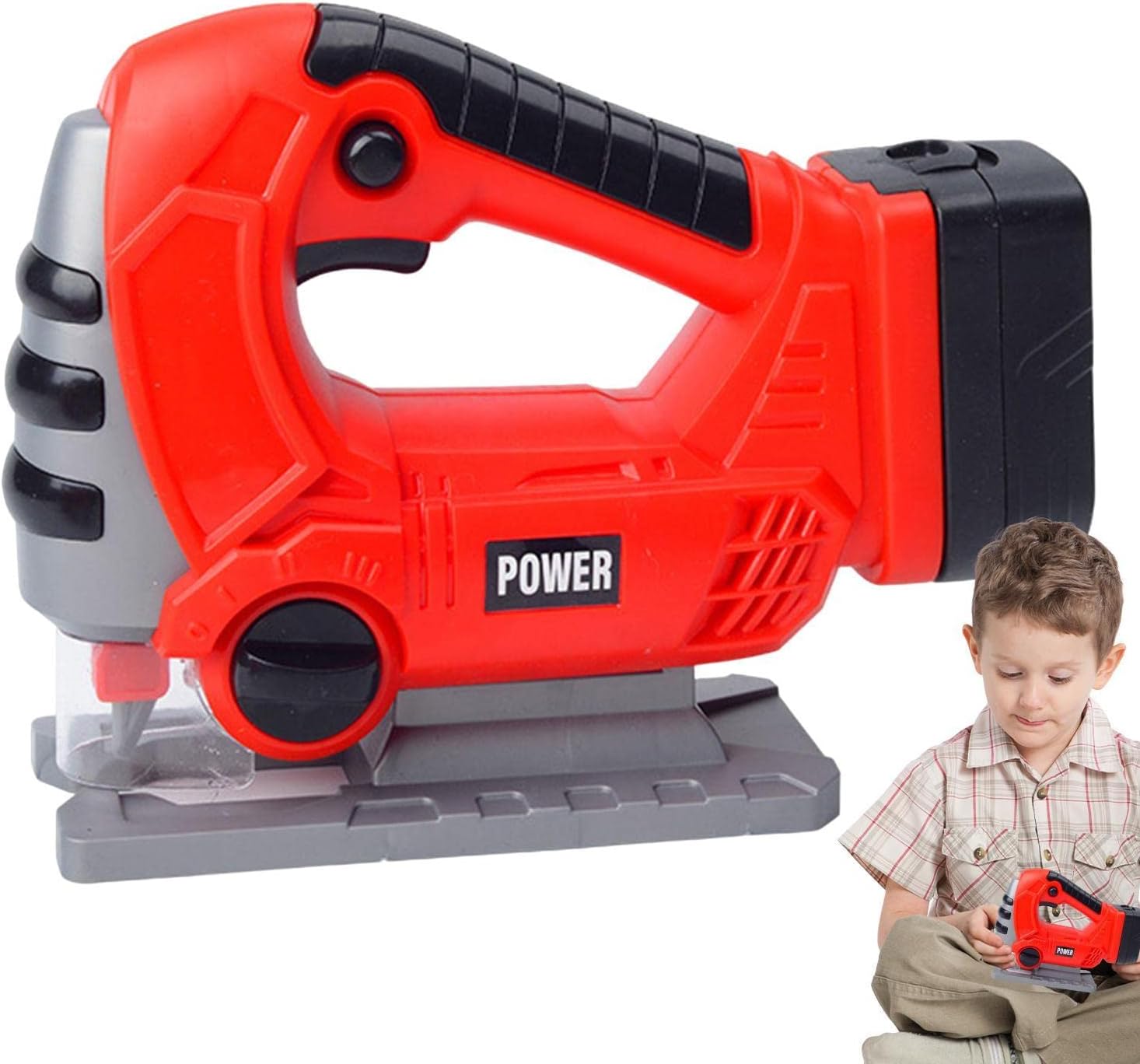 Kids Construction Tool Battery Electronic Operated Jigsaw with Sounds