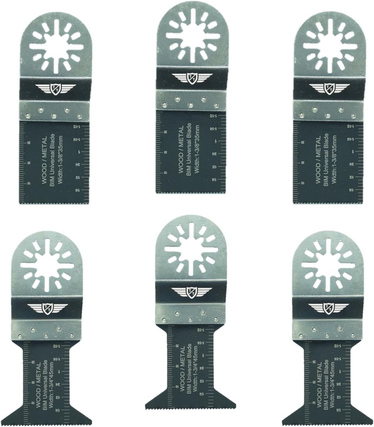 6 x TopsTools UNK6BMX BiMetal Blades Compatible with Bosch Fein (Non