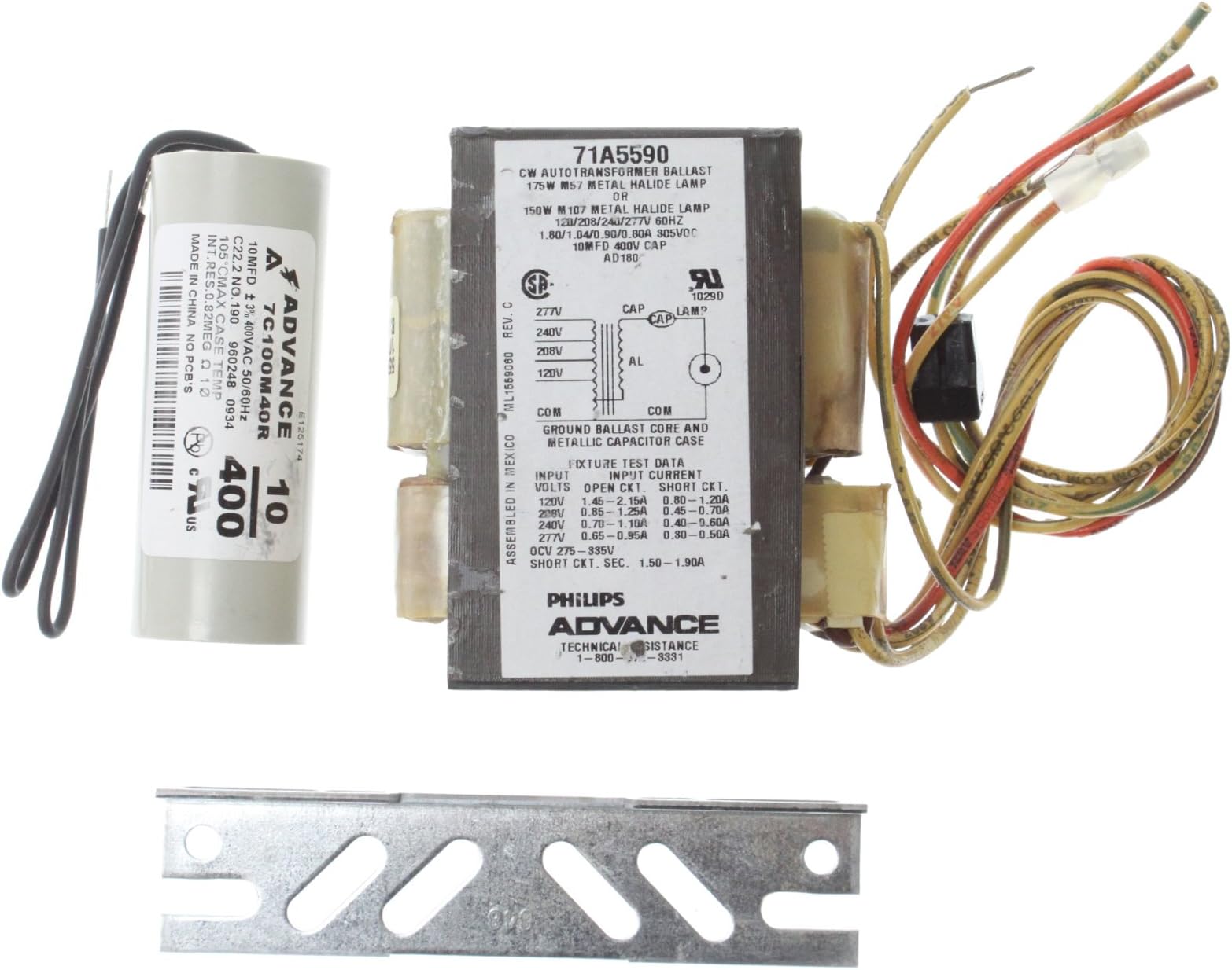 Advance 71A5570-001D - 150/175 Watt - Metal Halide Ballast - ANSI M57/M107- Includes Dry Capacitor and Bracket Kit