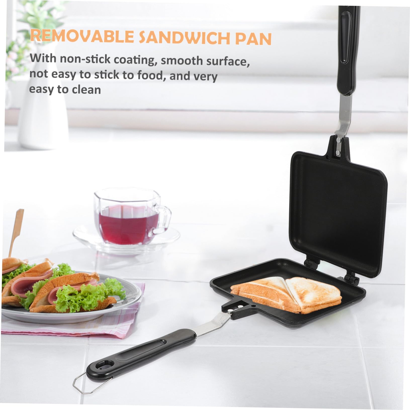 Toyvian Bandeja de Horno Extraíble Sartén Antiadherente Sartén de Doble Cara Pan Utensilios de Cocina para Hacer Sándwiches el Horno