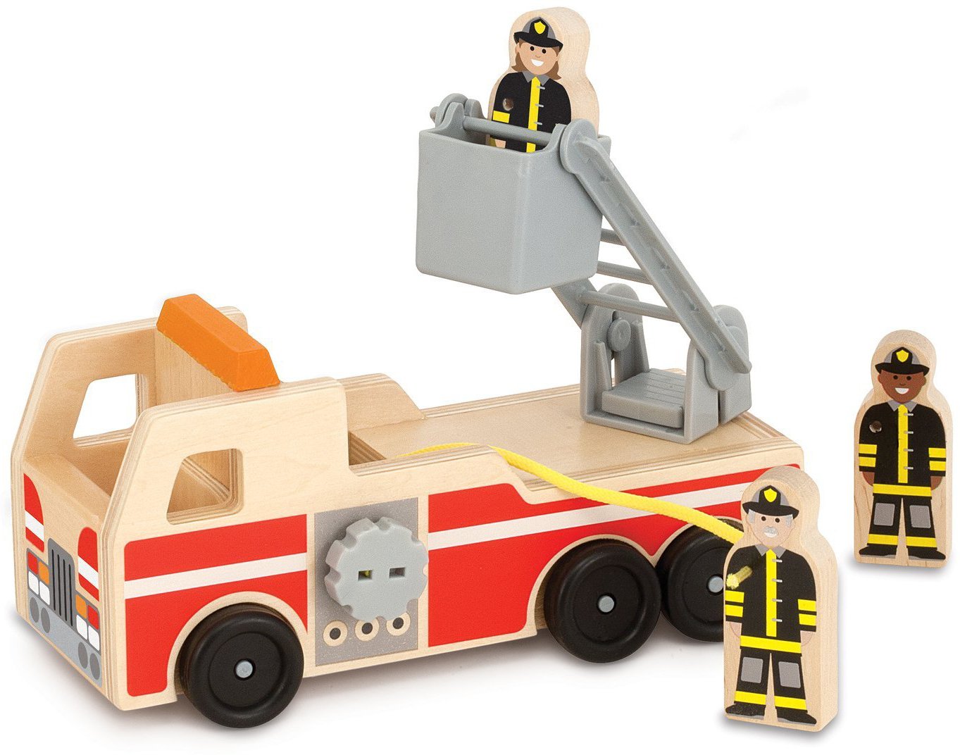 Wooden Fire Truck + FREE Melissa & Doug Scratch Art Mini-Pad Bundle [93910]