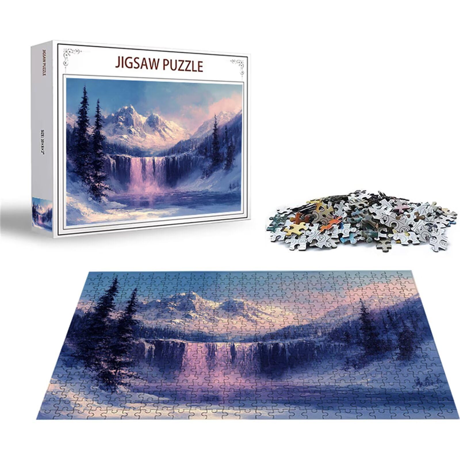 Puzzle 1000 sztuk zima drzewo układanki drewniane układanki, klasyczne dla dorosłych diY gra wyzwanie idealnie pasują między nimi literami z tyłu wysokiej jakości układanki dla dzieci dorosłych wiek
