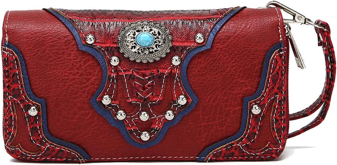 Western Style Cowgirl Woven Fringe Crocodile Gorgeous Purse Conchos Country Tote For Women Handbag Shoulder Bags Wallet Set - Image 3