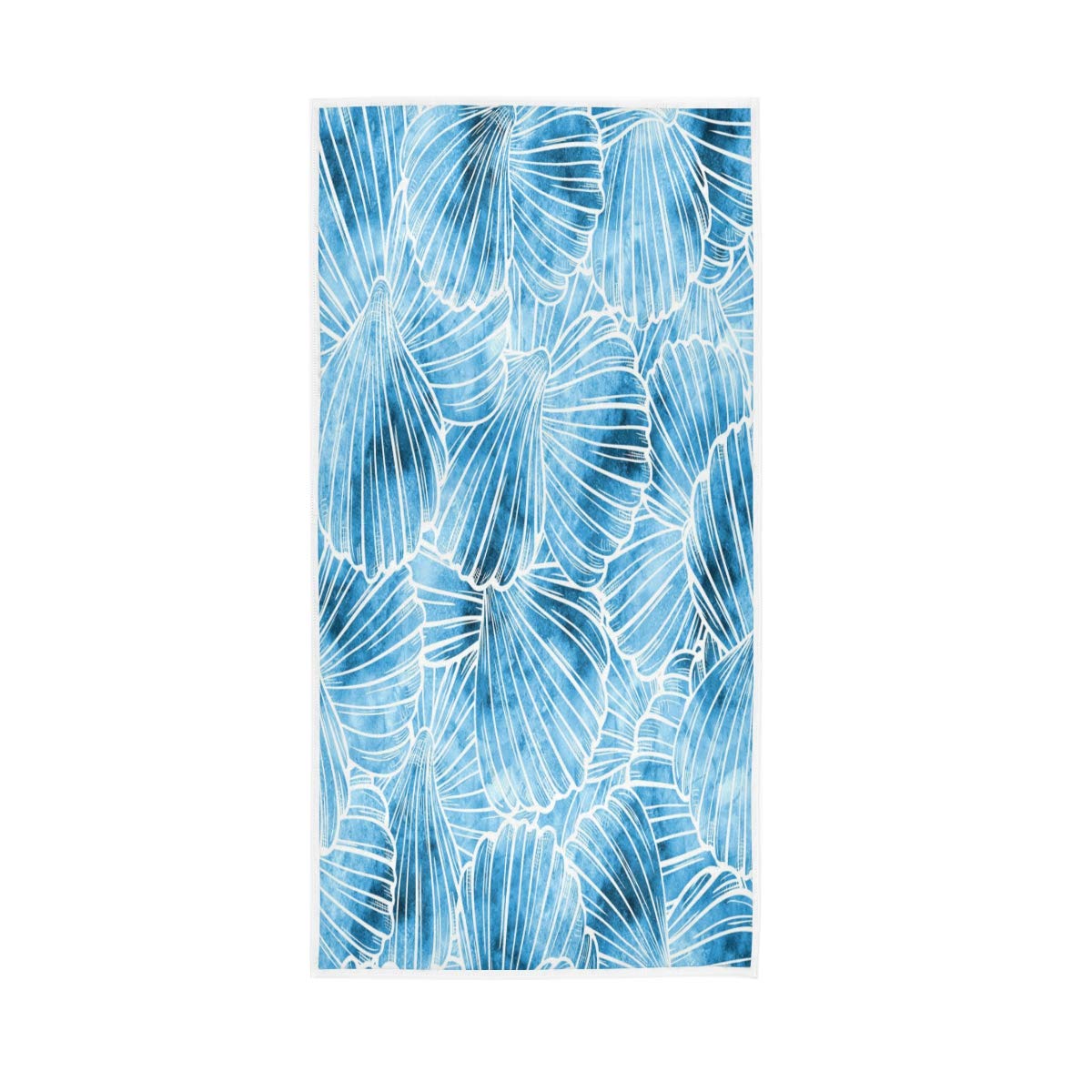 HUYGD Hand Towels Cotton Sea Seashell Art Paintig Soft Towel Multipurpose Bathroom Beach Towel for Home Kitchen Swim Spa Gym, 30x15 inch