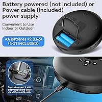 Vista 3 de Gueray CD Player Portable CD Discman Portable CD Player for Car with Anti-Skip Shockproof Personal CD Player with Headphones LCD Display Support