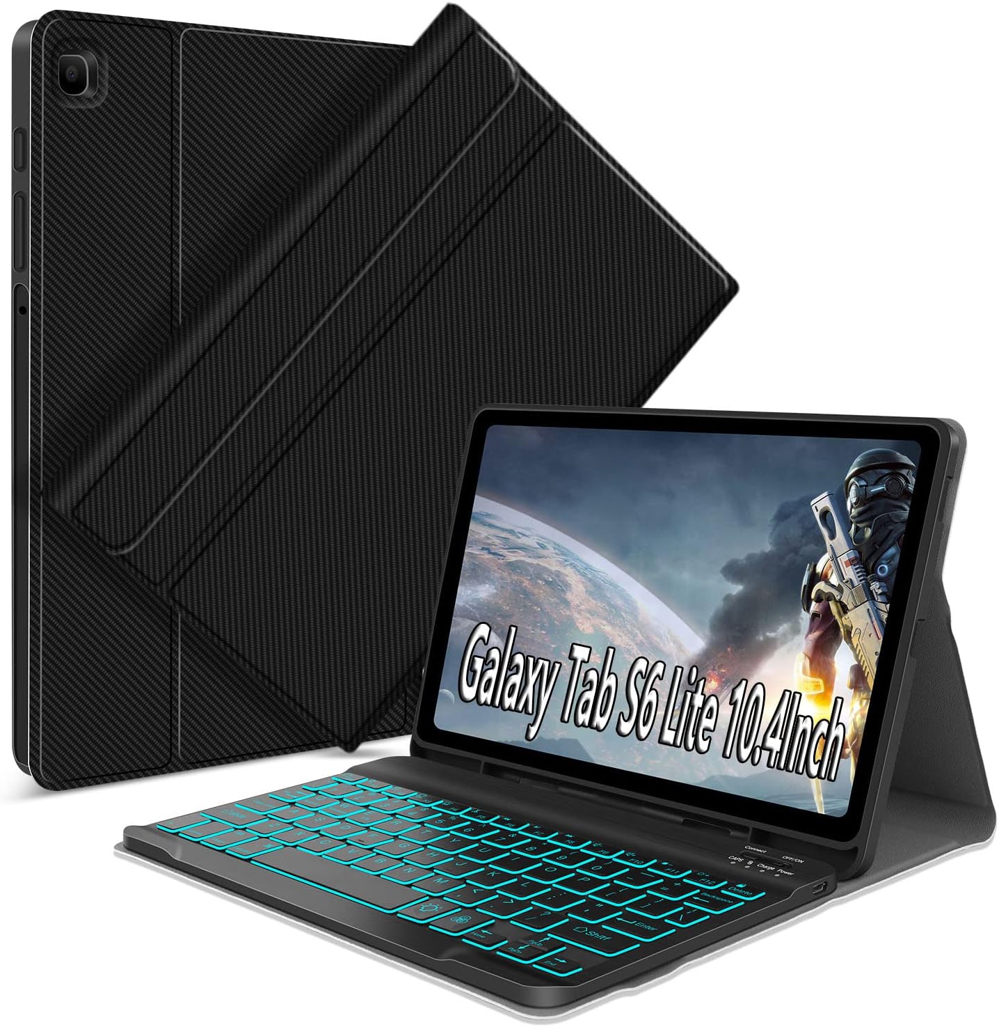 Backlit Keyboard Case for Samsung GalaxyTab S6 Lite 10.4 inch Model SM