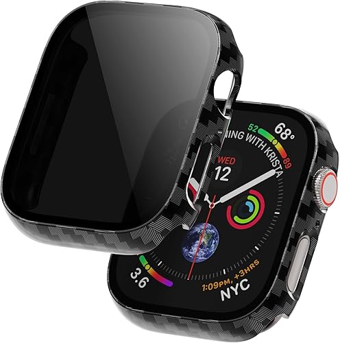 Paquete de 2 fundas con protector de pantalla de privacidad para Apple Watch SE 3 (2025) SE2 SESeries 654 de 1.732 pulgadas (1.732 in), antimirado