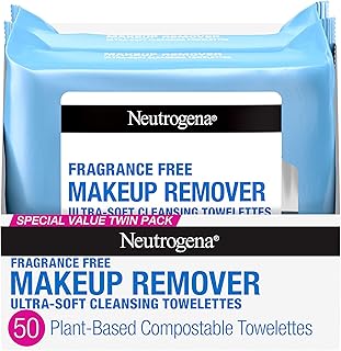 Neutrogena Makeup Remover Cleansing Face Wipes, Daily Cleansing Facial Towelettes to Remove Waterproof Makeup and Mascara,...