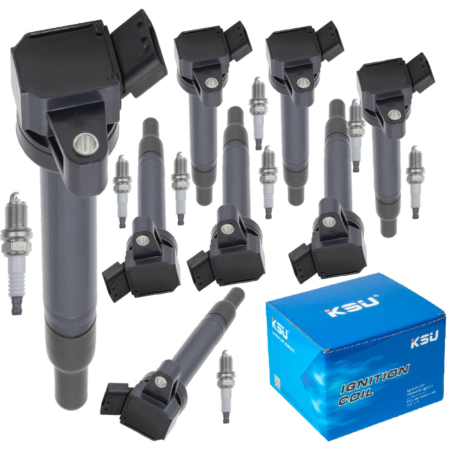 Ignition coil pack with Spark Plug Compatible with Toyota Tundra 4.7L V8 2000-2009