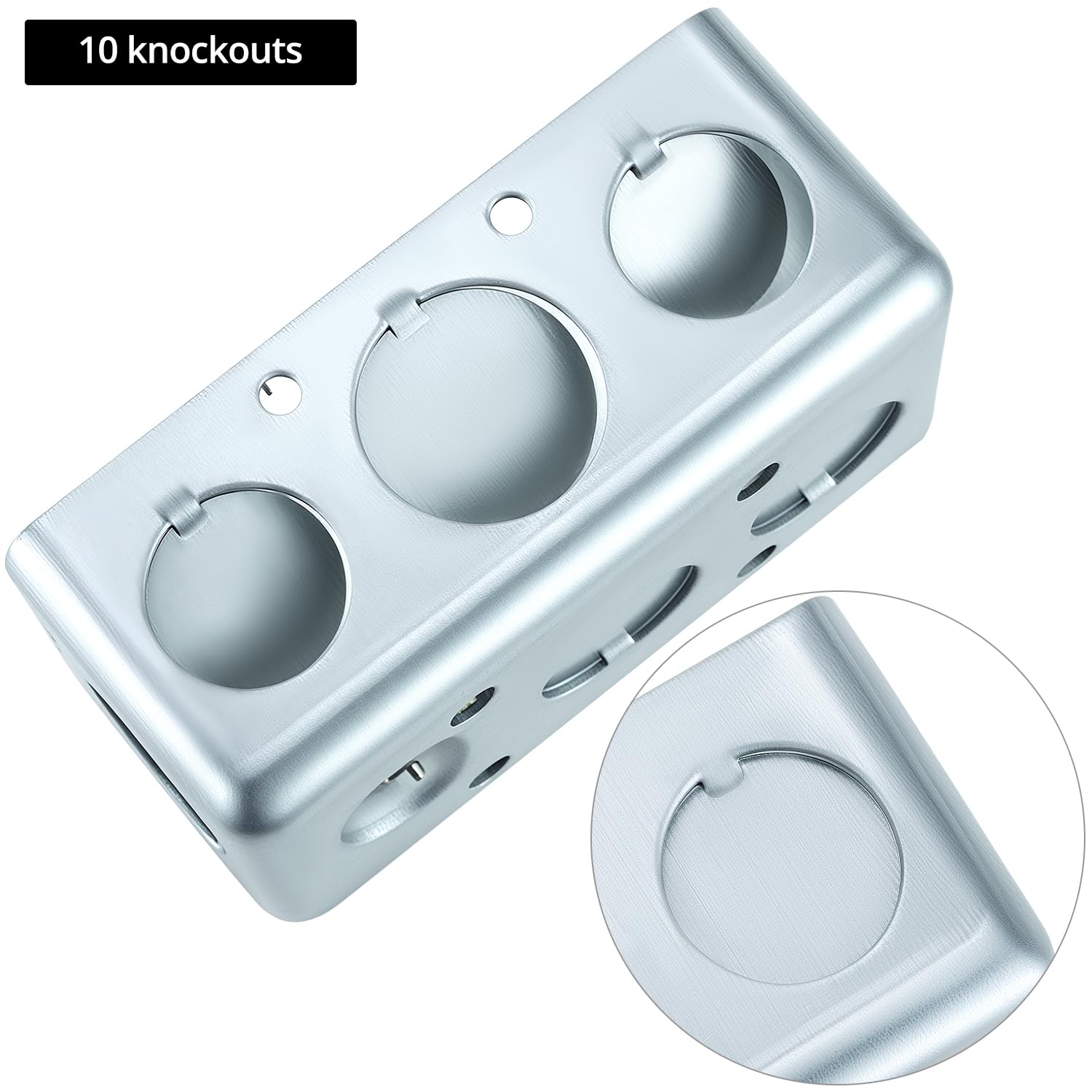 QWORK Electrical Box 12-Pack, 4x2 Inch Outlet Box,13 Cubic Inches, Ten 1/2 Inch Knockouts Electrical Box,1-7/8" Deep, Galvanized Steel — Amazon image 8
