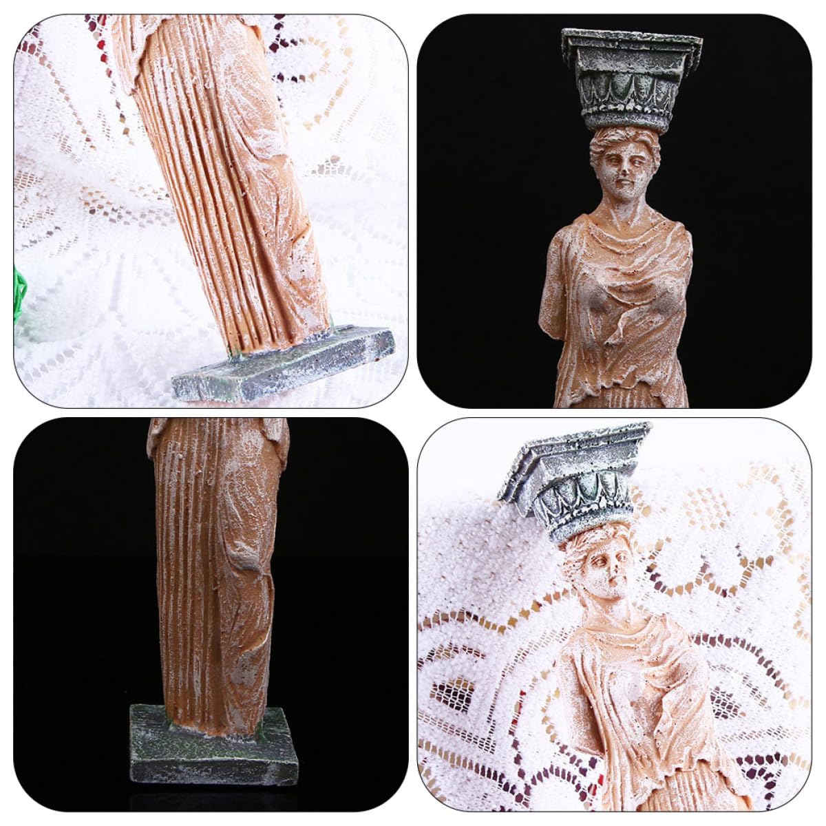 2 Estatuas de Diosa de Resina para Acuario, Adorno Elegante para Pecera de Agua Dulce, Decoración Única y Delicada para Peces