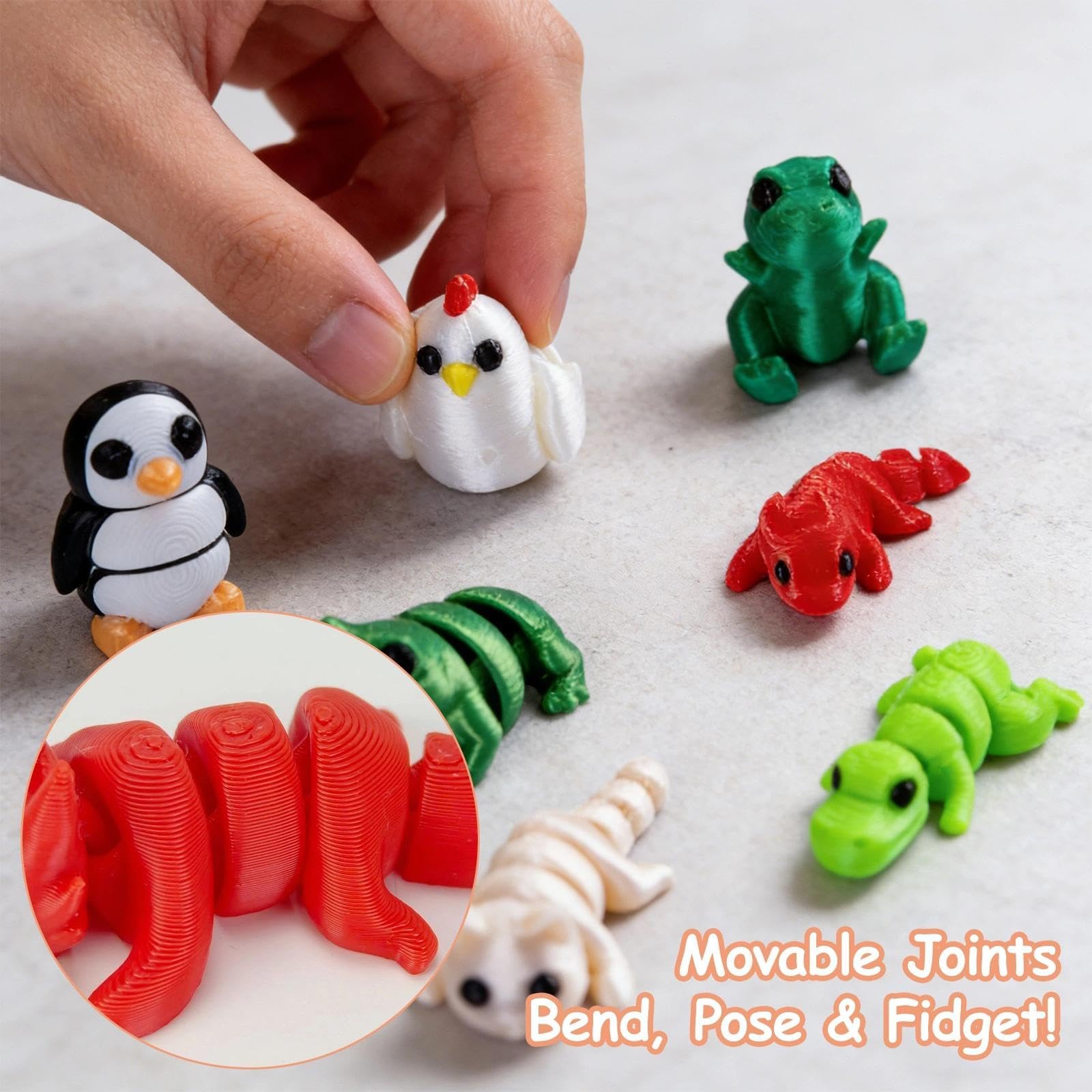 Zhixan 40Pcs 3D Printed Animals Figurines - Image 4