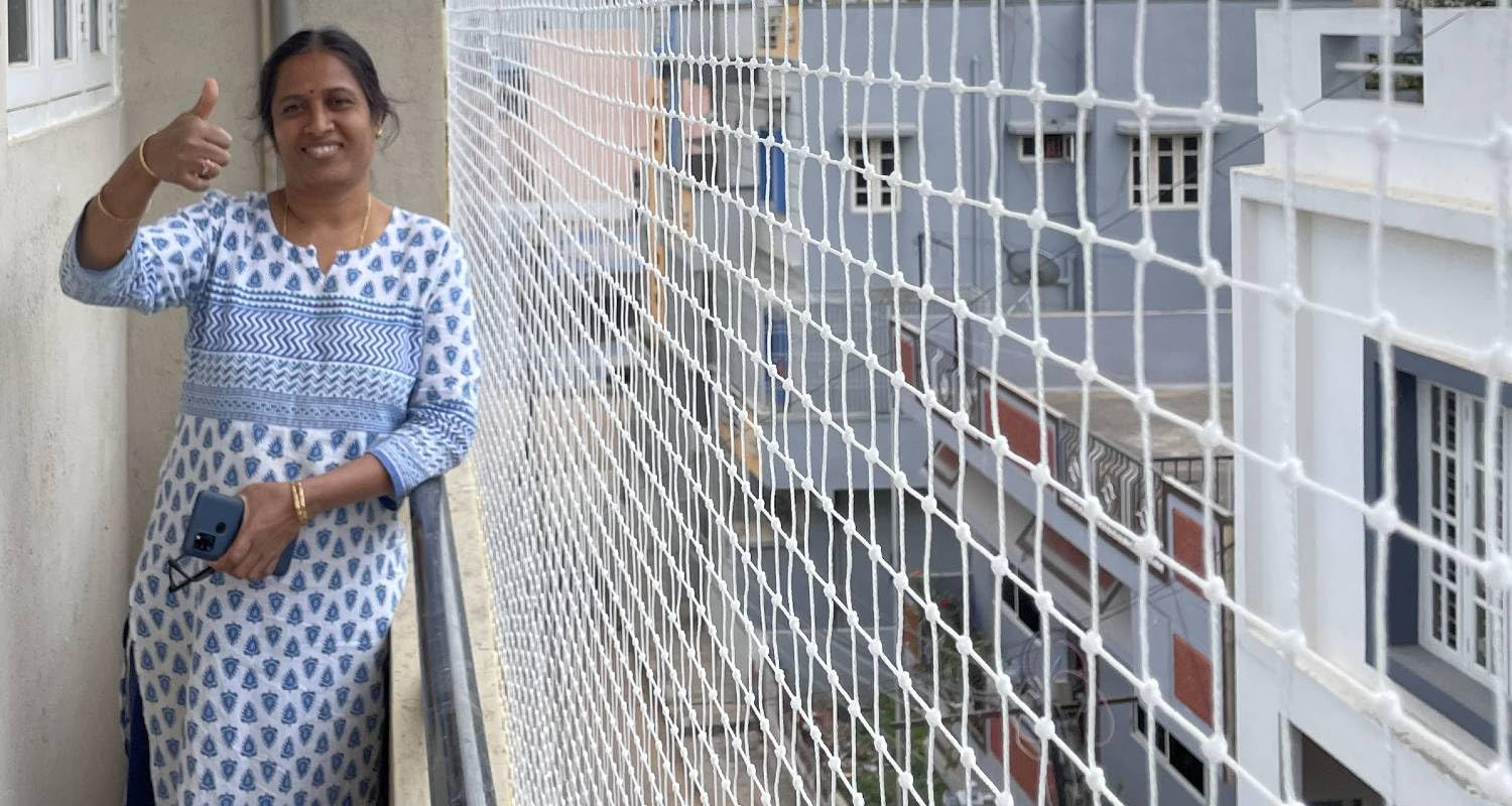 GEON INTERNATIONALWHITE 10x12FEET GEON Bird Net/Anti Bird Net/Pigeon Net/Garden Net/Bird Control Net UV Stabilised HDPE Monofilament Netting Solution with Installation Kit 30 Cable Tie 30 Clip-image-17