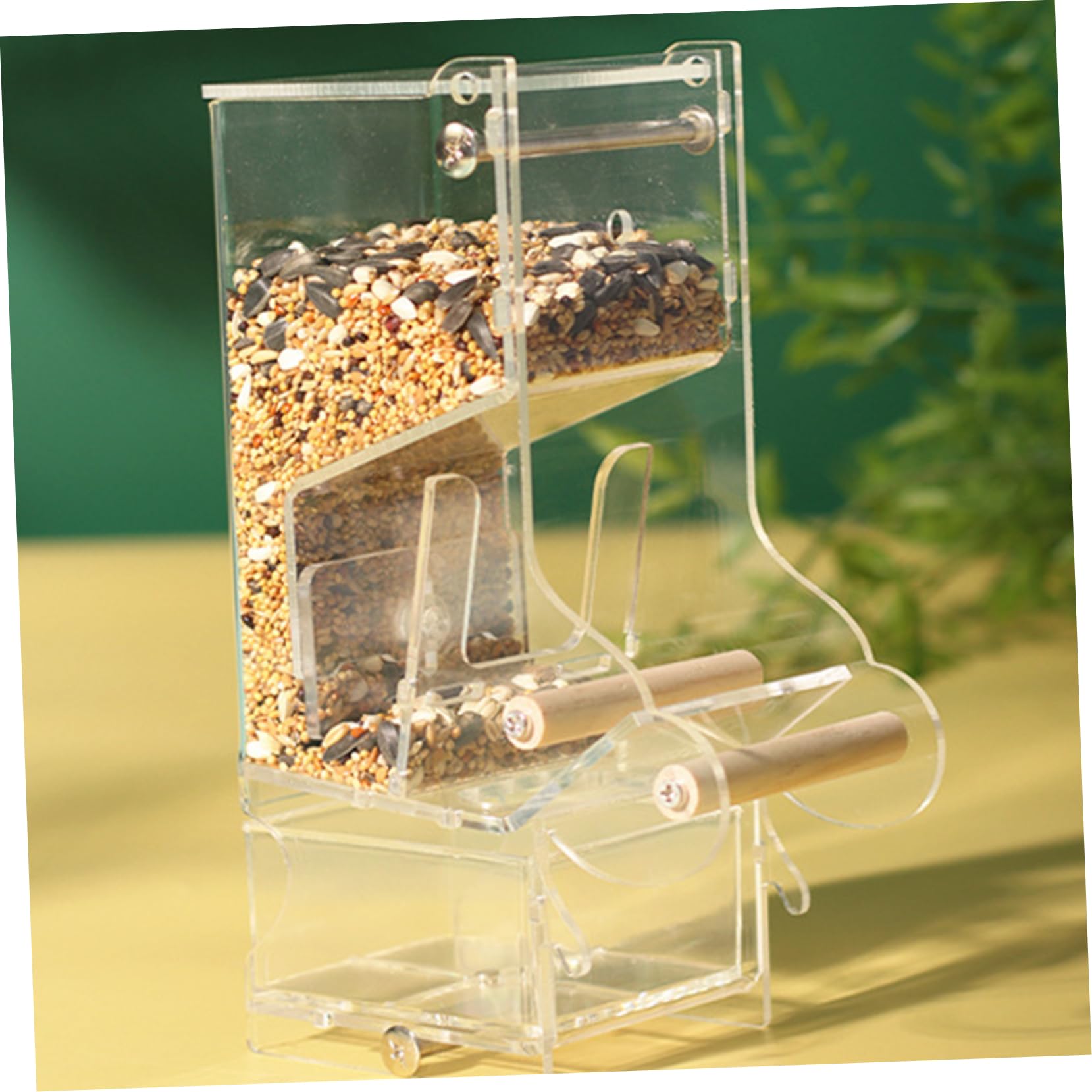 Automatischer Vogel Futterspender Für Kleine Vögel Papageien Futterstation Mit Sitzstange Lösung Für Fütterung Von Kanarienvögeln Und Anderen Kleinen Vögeln