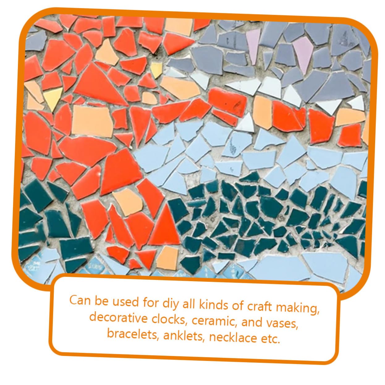 HOMSFOU 1bolsa Azulejos de Mosaico Azulejos de Cerámica para Manualidades Piezas de Cerámica Rotas Suministros para Arte de Bricolaje para Macetas y Proyectos de Mosaico