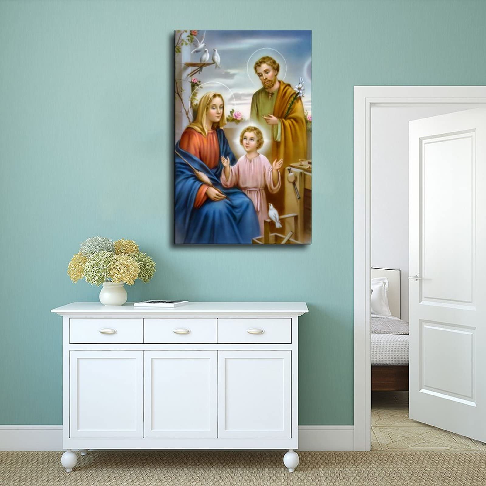 Amazon.co.jp: XOOPIT The Holy Family アートプリント 05 キャンバス