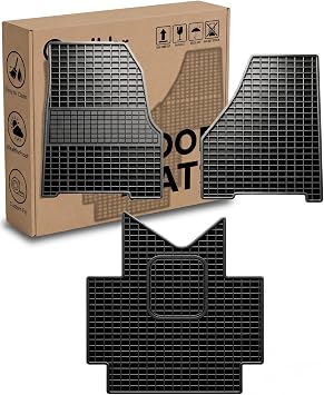 Floor Mats fit for Freightliner Cascadia 2018-2023, 116&126, Heavy Duty Truck Floor Latex Mats for Freightliner Cascadia Accessories, 3PCS