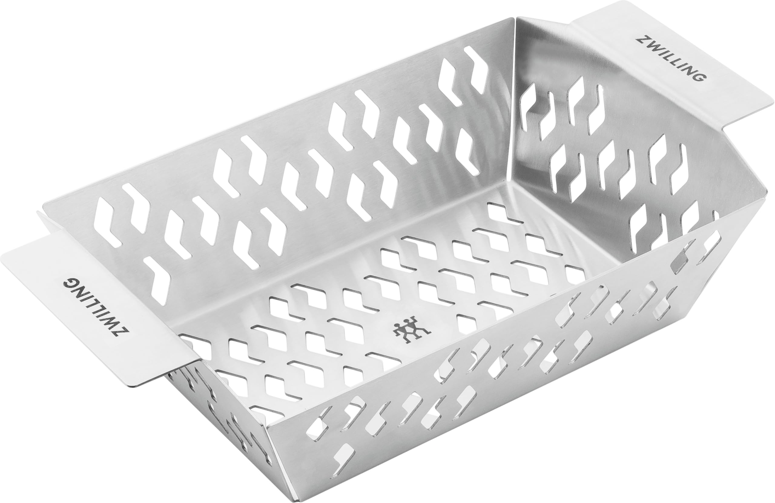 ZWILLING BBQ+ Grillkörbe-Set, 2-teilig., Edelstahl, für Gemüse, Fisch und Fleisch, Stapelbar, Spülmaschinengeeignet, Silber