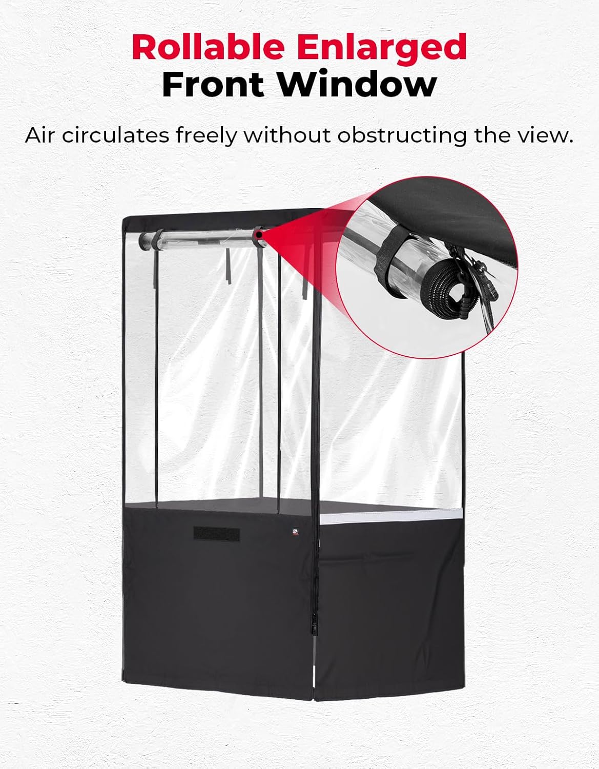 KEMIMOTO Mini Excavator Cover 600D Oxford Fabric Wind, Water, Dust, UV Protection,Clear Vison and Wrinkle-Resistant Mini Excavator Enclosure Compatible with Bobcat E20 / Kubota U17 for 1760-3530 lbs