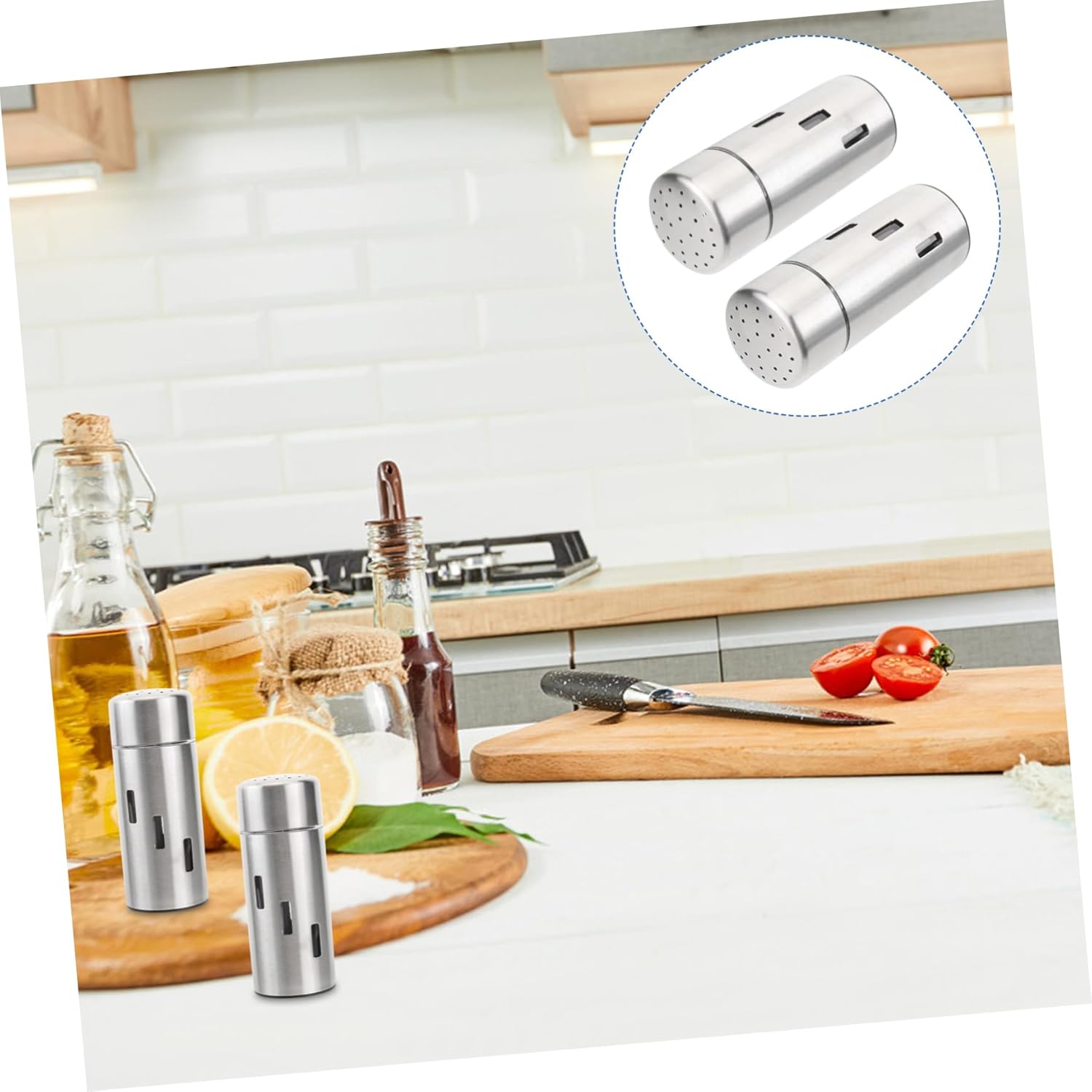 2Pcs Spice Shaker Seasoning Bottle Salt Bottle Pepper Jar Salt Dispenser Trundle Bed Seasoning Organizer Kitchen Salt And Pepper Pots Shakers Storage Jar Stainless Steel-3pcs-12.5X5X12.5cmx3pcs