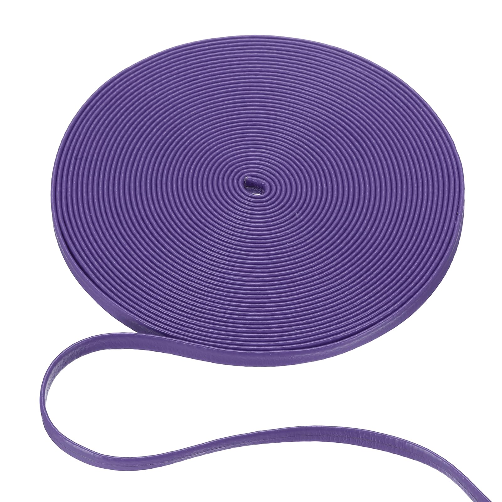 PATIKIL 5 m x 5 mm (L x W) Flat Leather Cord String, Leather Trimming Strips for Various DIY Crafts Pillows Headbands Quilts Purses Clothes, Purple
