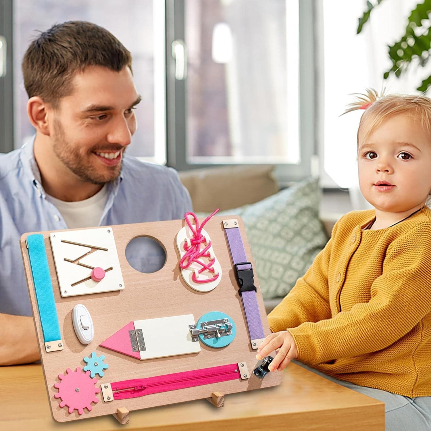 幼児用アクティビティ ボード モンテッソーリのおもちゃ - 木の感覚のおもちゃのギフト - 木製モンテッソーリボードおもちゃ、基本的