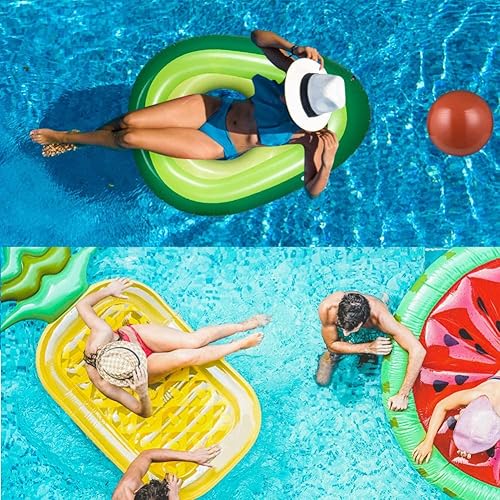 Miniatura 6 de Flotador inflable gigante de aguacate para piscina, balsa inflable para piscina al aire libre. Divertidos flotadores de piscina, juguete de fiesta