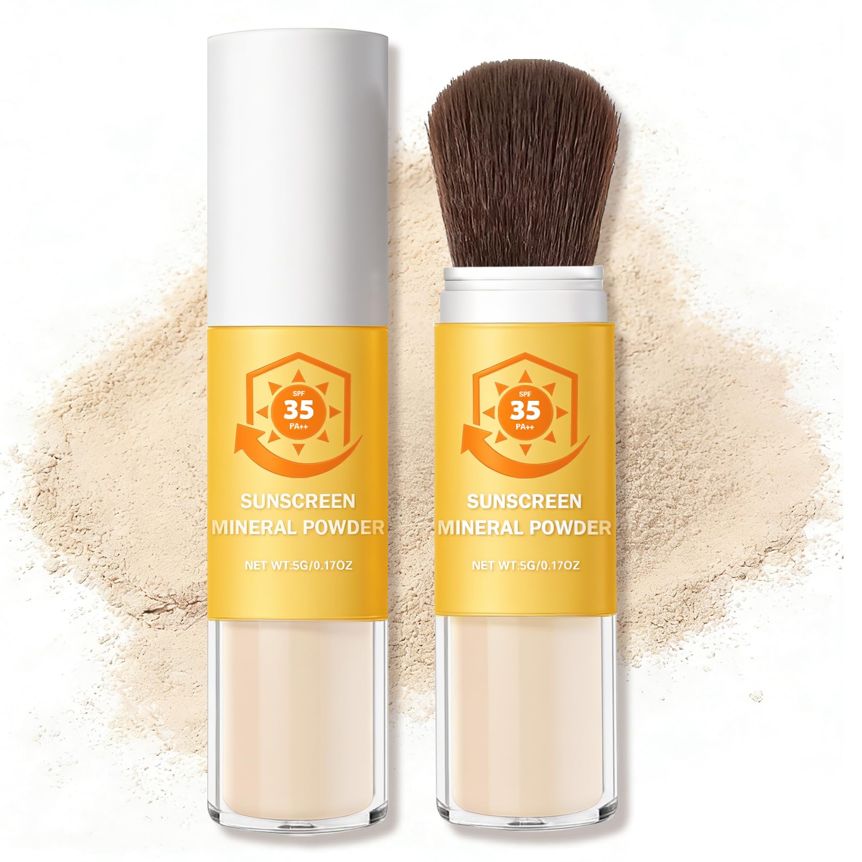 Mineral Sunscreen Powder for Face,Loose Setting Powder（01 Translucent）