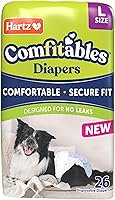 Vista 20 de Hartz Comfitables - Pañales desechables para perros, talla XXS, 42 unidades, ajuste cómodo y seguro, fácil de poner, pañal súper absorbente