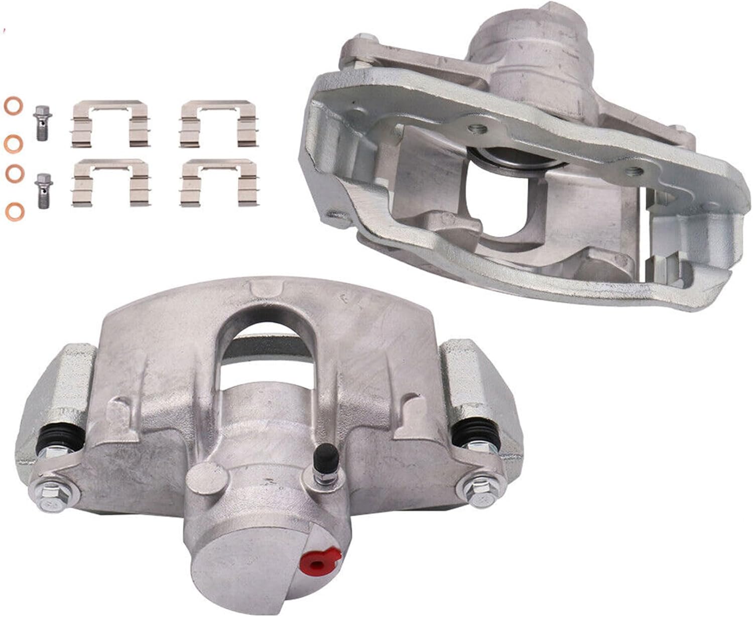 2x Disc Brake Caliper Assembly with Bracket for 2008 2009 2010 2011 FORD FOCUS Front Driver and Passenger Side 18-B5068, 18B5068, 18FR2619, FRC11965, 8S4Z2B292A, 8S4Z2B121B