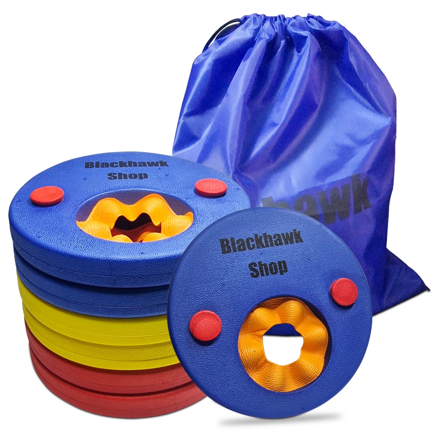 Blackhawk Shop - Manguitos Piscina, Manguitos Bebe, Manguitos Niño, Flotadores Bebes, Flotadores Niños, Discos Flotadores, Discos Natación, 6 Piezas y Bolsa De Transporte