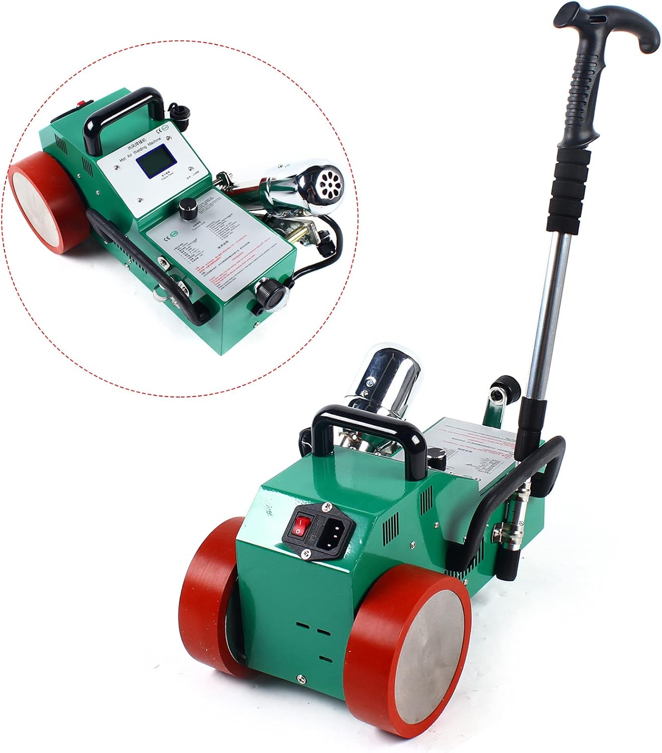 1800W Automatic Welding Machine Banner Welder Plastic Fabric Welder Hot Air 110V, Banner Welder 20-680 ℃, for Advertising, Tarpaulin, Stage Backdrops
