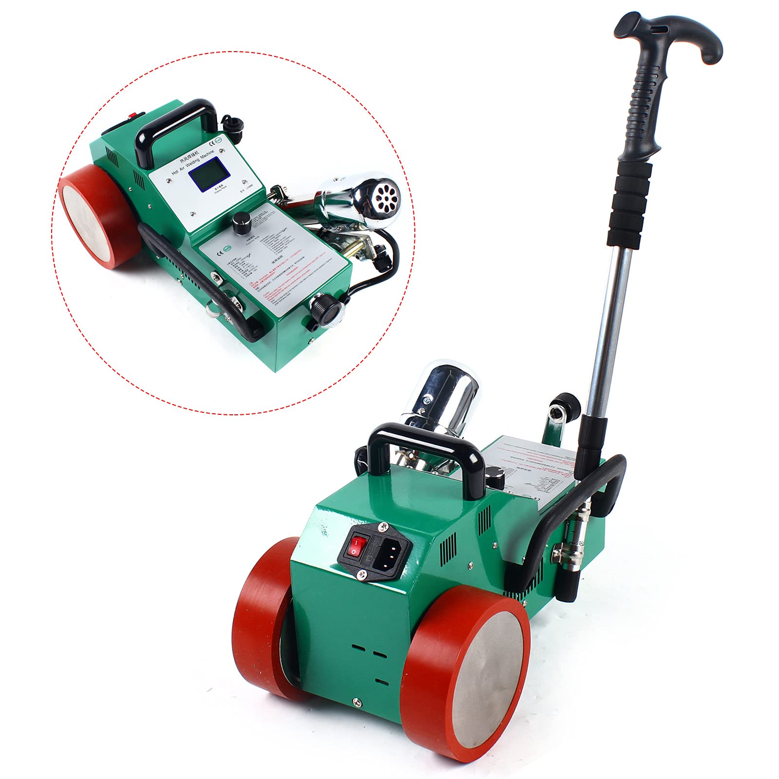 YIYIBYUS 110V 1800W Automatic PVC Banner Welder Welding Machine Heater, Heat Jointer Plastic Fabric Welder for Advertising Cloth Banner Roofing, BI-HJWJL-2923-US-RG