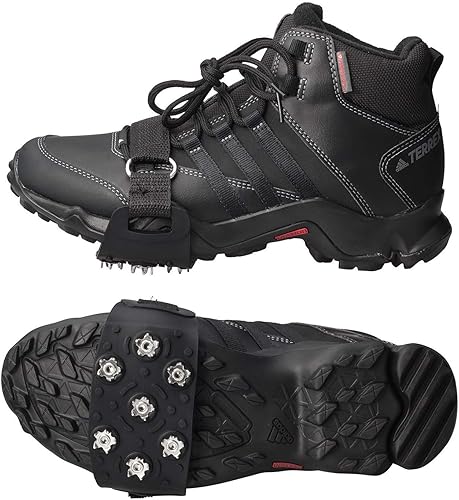 Miniatura 4 de Crampon - Tacos de tracción antideslizantes con agarre de tracción para crampones, tacos de 7 puntos para calzado para caminar, trotar, senderismo,