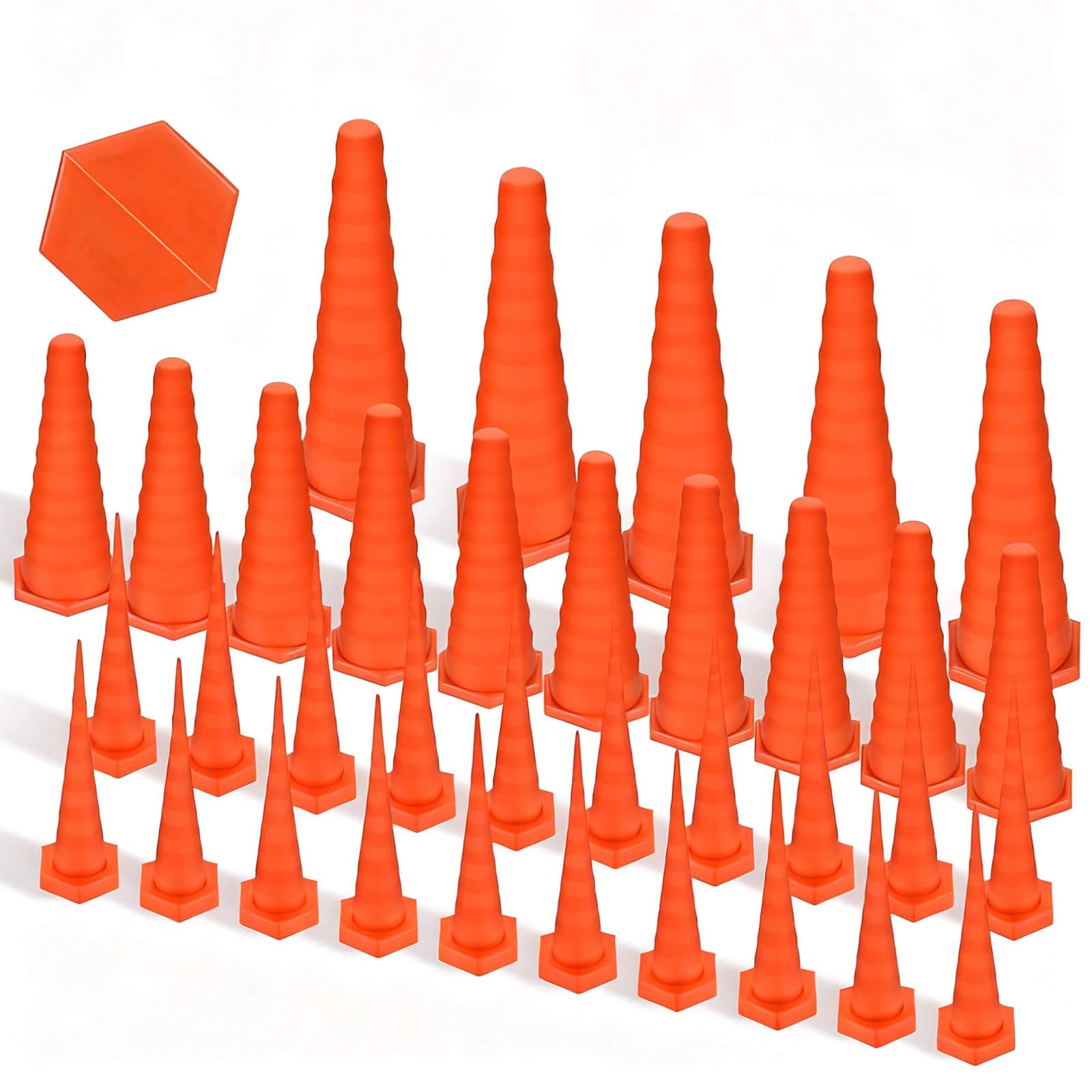 of 35 Oil Resistant Silicone Glues Nozzle Tips in Assorted Sizes Sturdy Construction Long Lifespans Silicone Nozzles