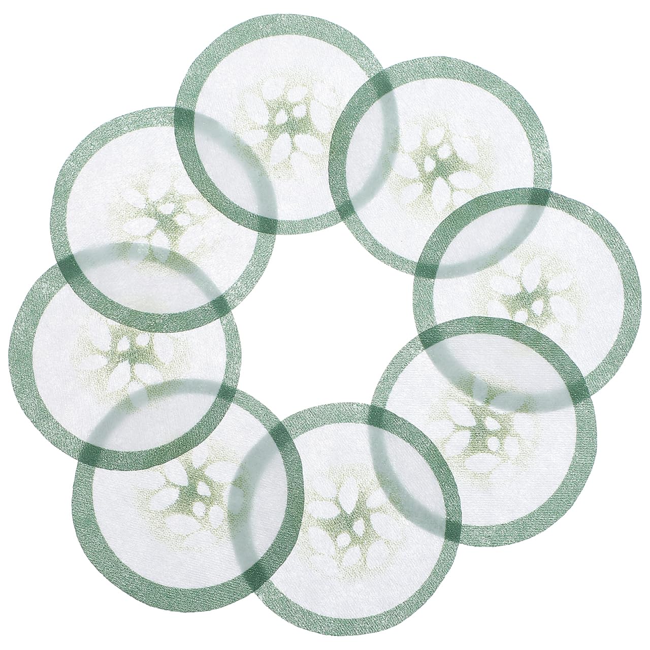 minkissy Disposable Non-Woven Printed Cucumber Eye Masks 100 Pcs Soft Skin Care Eye Pads One-Time Use for Travel Home Relaxation