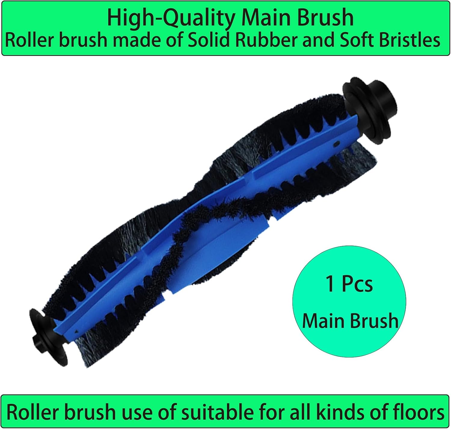 Replacement Spare Parts for Proscenic 850T Robot Vacuum 1 Main Brush 3 Pair Side Brush 3 Filter 3 Mop Pad Accessories (13 Pack)