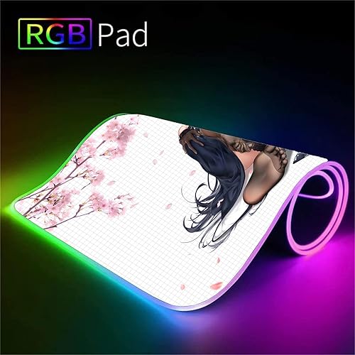 Miniatura 4 de Alfombrilla de mouse sexy para computadora de juegos de anime para niña, alfombrilla de mouse RGB grande XXL grande XXL alfombrilla de mouse grande