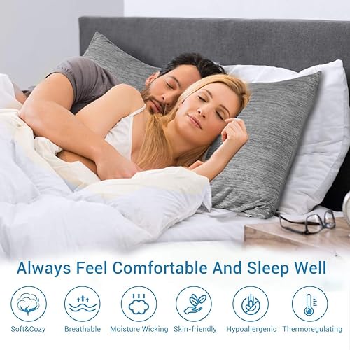Miniatura 8 de Marchpower Fundas de almohada refrescantes para personas que duermen con calor, paquete de 2 fundas de almohada de enfriamiento de arco japonés con