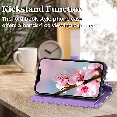 Miniatura 3 de KRHGEIK Funda diseñada para iPhone 12 para mujer, funda protectora de piel sintética en relieve, correa magnética para la muñeca, soporte para