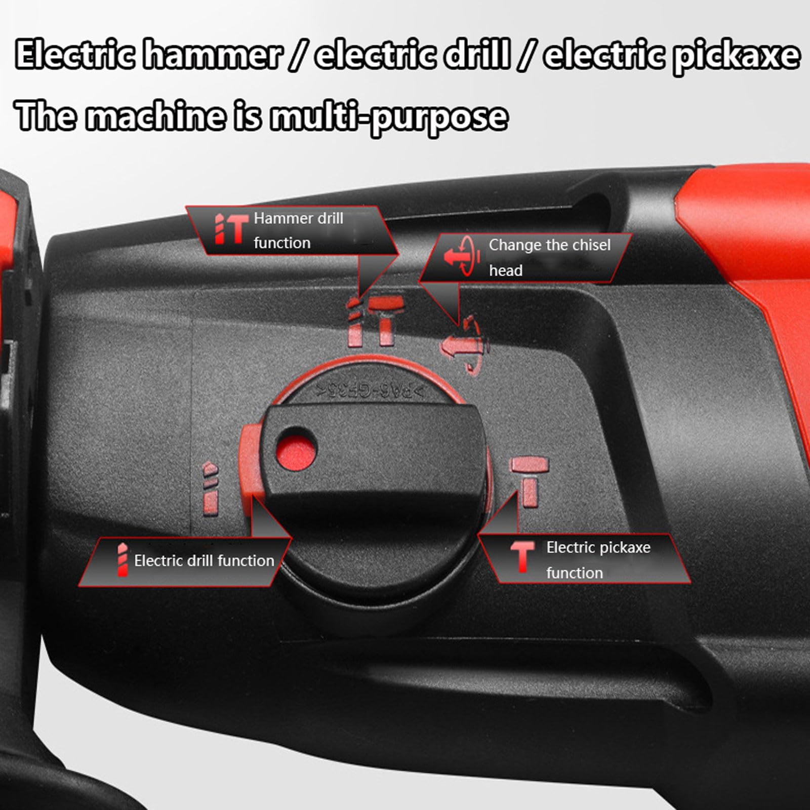 Taladro Percutor De 220V, Taladro De Impacto Eléctrico De 800W, Velocidad Variable De 1200RPM, Taladro con Cable con Mango Giratorio De 360°, Mandril De Medición De Profundidad