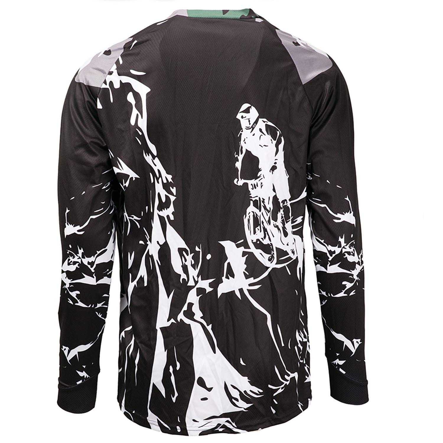 JPOJPO Men's Cycling Jersey MTB Downhill T-Shirt Long Sleeve Motorcycle Breathable S-4XL