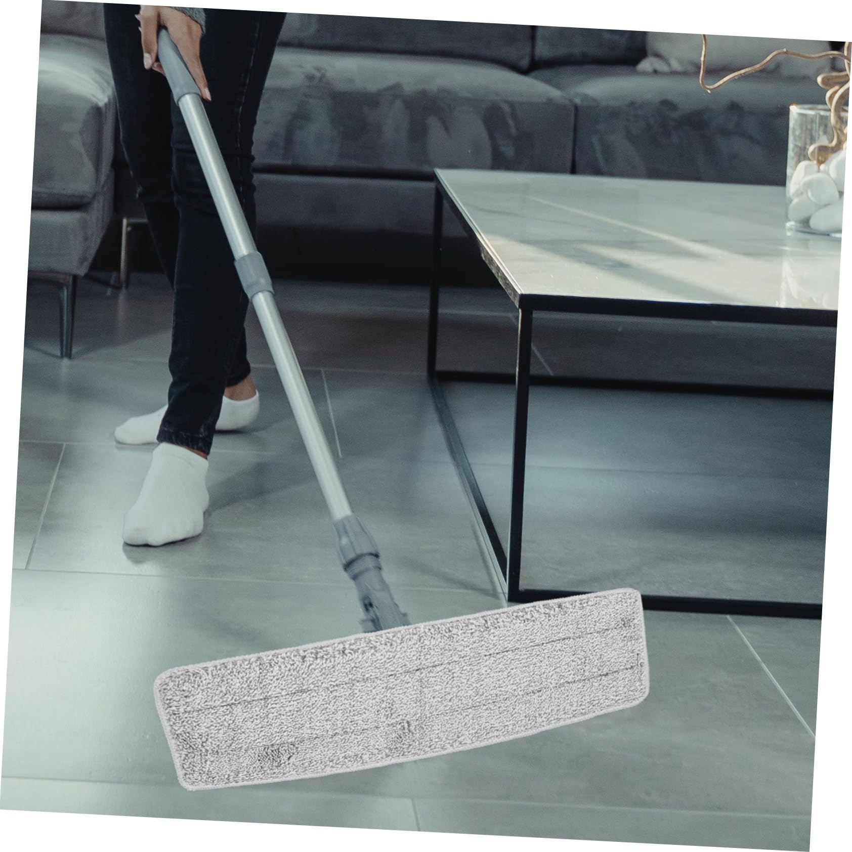 CALLARON 4 Set Mop Riutilizzabili Microfibra Testine Ricambio Assorbenti E Lavabili Compatibili con Mop 2 Pezzi*4