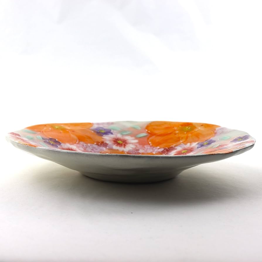 Amazon | 工房ゆずりは 紅彩京花 パスタ皿 手造り 手描き 陶器 母の日