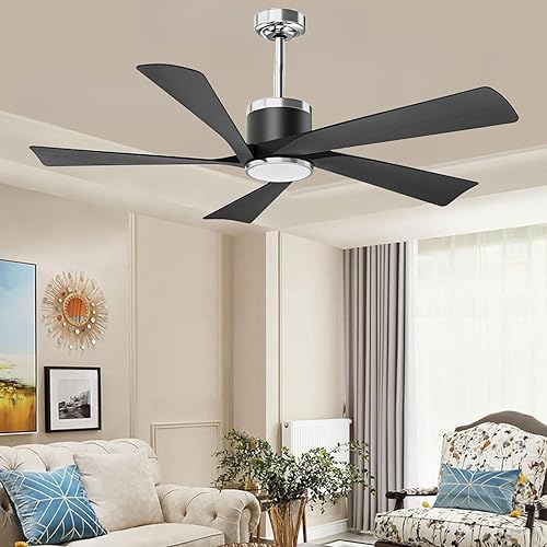 Miniatura 4 de Ventiladores de techo de 52 pulgadas con luces, ventilador de techo moderno con control remoto, ventilador de techo para interiores y exteriores,