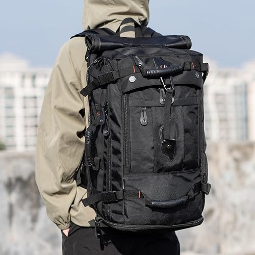 Miniatura 5 de Mochila de viaje de mano, bolsa de lona convertible duradera apta para laptop de 15.6 pulgadas para hombres y mujeres, bolsa de zapatos de avión de