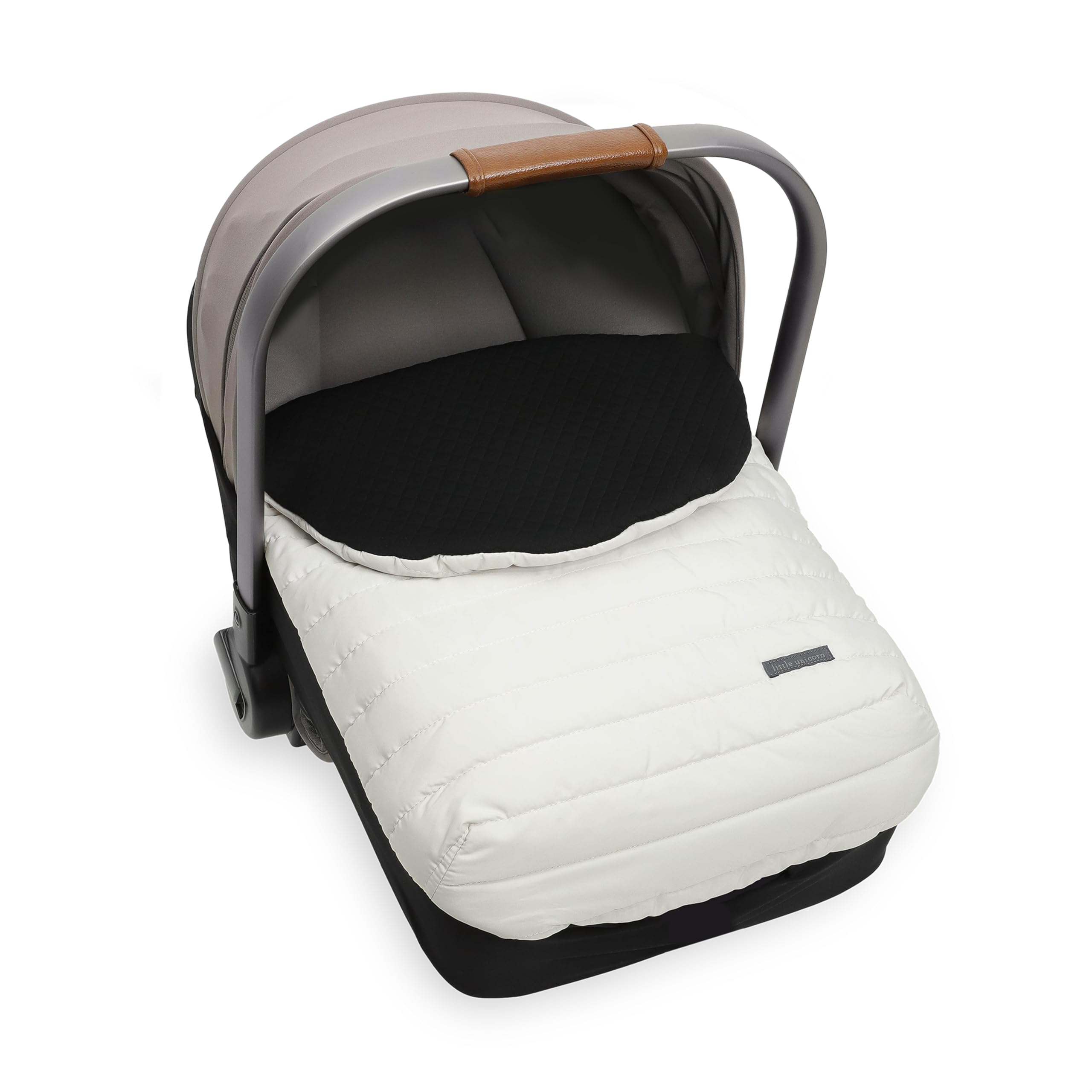 Little Unicorn Winter Car Seat Cover | Premium Insulated Fabric | Universal Fit & Easy to Install | Travel Bag Included (Pearl)