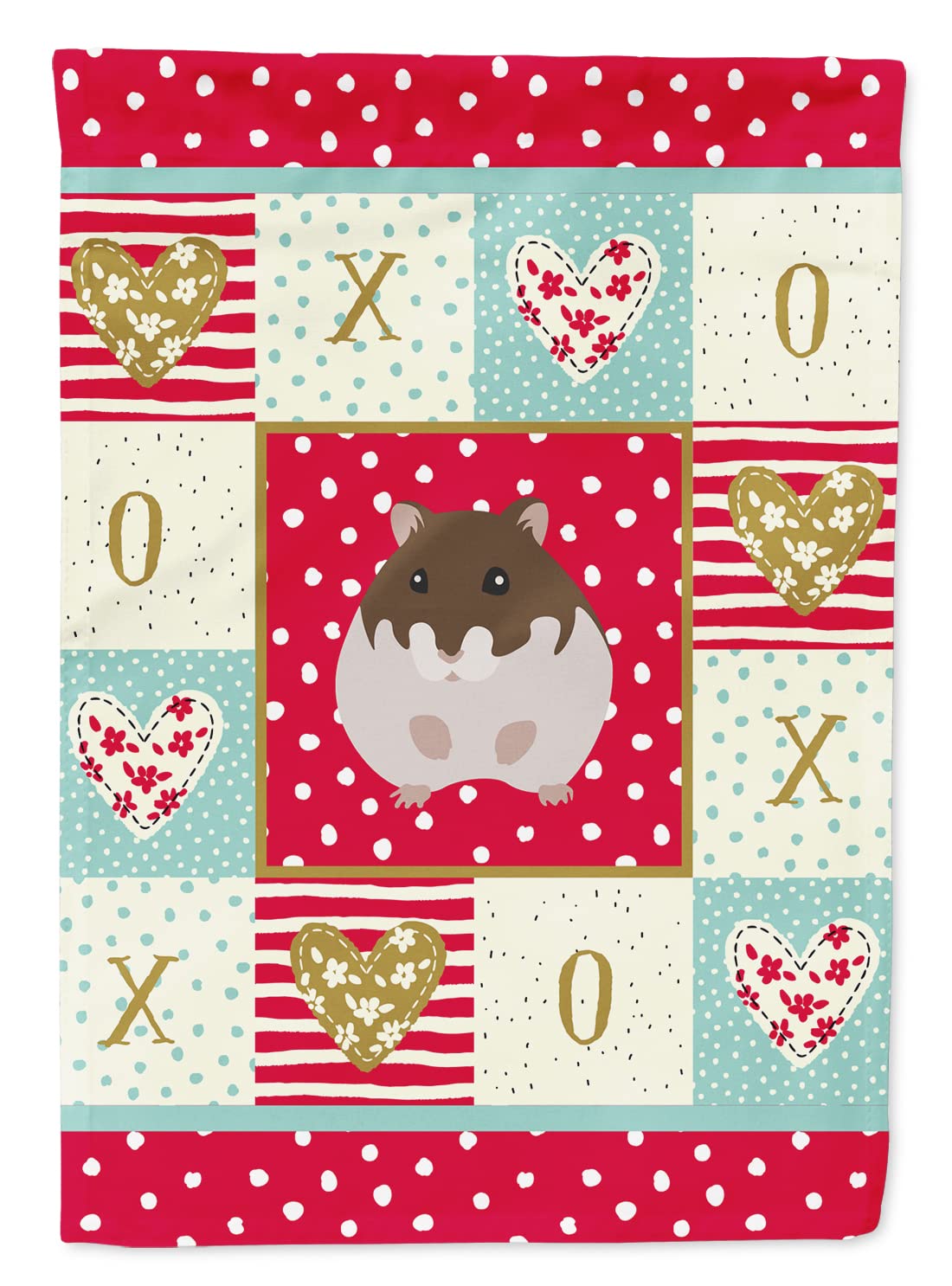 Dzungarian Hamster Love Flag grand pavillon en toile multicolore pour extérieur CK5440CHF