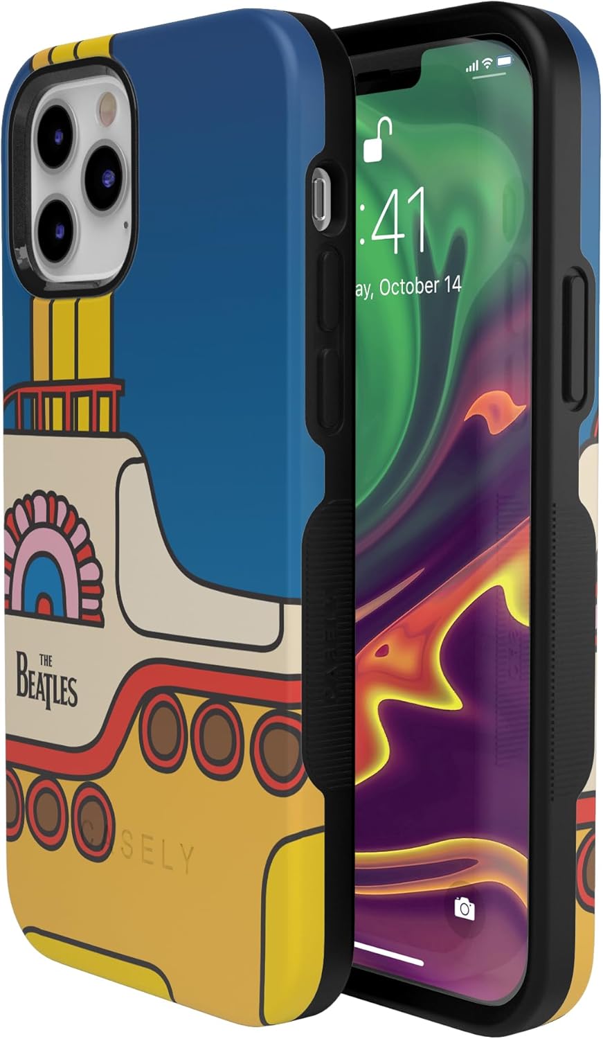 Casely iPhone 12/12 Pro Case | Yellow Submarine | Beatles | Bold Protective Design | Compatible with MagSafe