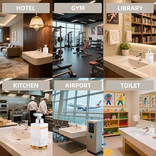 Miniatura 7 de Dispensador automático de jabón de espuma, dispensador de jabón para platos de baño y cocina sin contacto con sensor ajustable, 7.6 oz7.6 fl oz